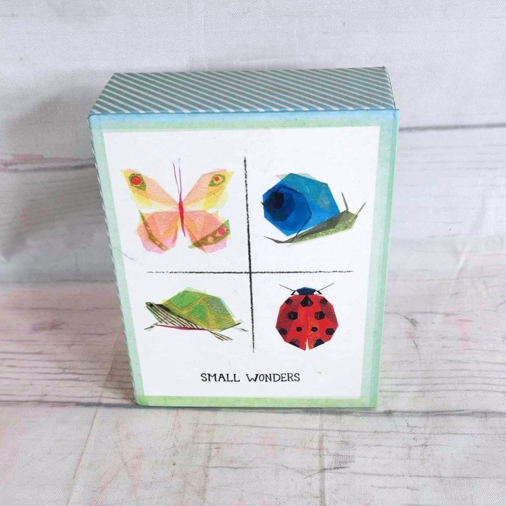 Papyrus Small Wonders Note Cards Green‎ Butterfly Snail Turtle Ladybug Set 20ct